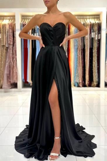 Sweetheart Neck Polar Long Front Split Waist Gown_4