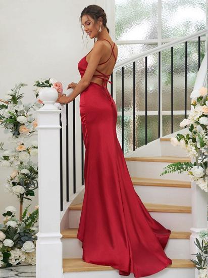 Long Sweetheart Spaghetti Straps Mermaid Evening Dresses_3