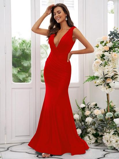 Long V-Neck Sleeveless Prom Dresses | Simple Evening Dress_28