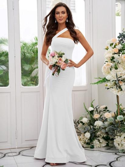 Lilac Long Mermaid Bridesmaid Dresses Simple_25