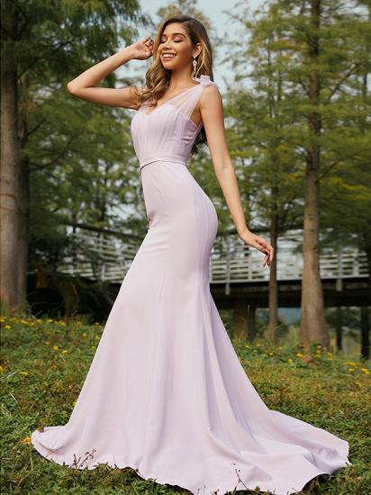 Beautiful Long Tail Width Strapless Dress Pink | Evening Prom Dresses Online_3