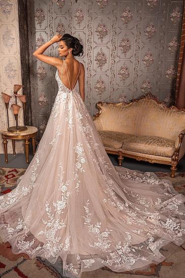 Beautiful Wedding Dress A-line V Neck Lace | Backless Wedding Dress_2