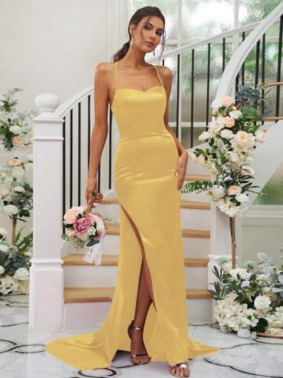 Long Sweetheart Spaghetti Straps Mermaid Evening Dresses_15