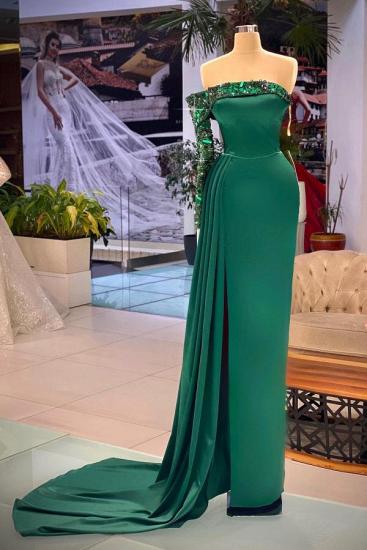 Designer evening dresses long glitter | Blues prom dresses with sleeves_3
