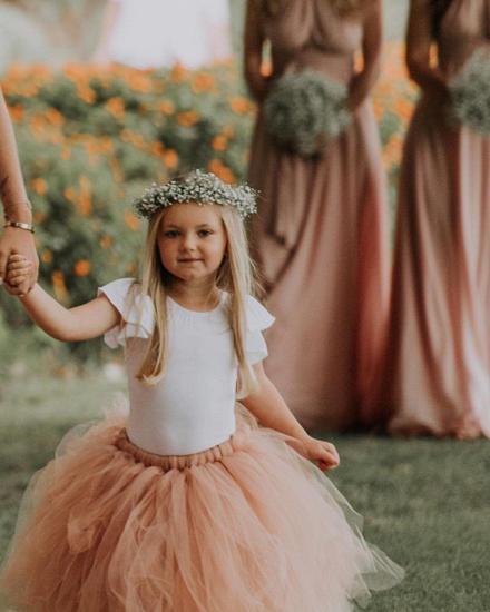 Cute Short Sleeved Puffy Tulle Girl Dress_2