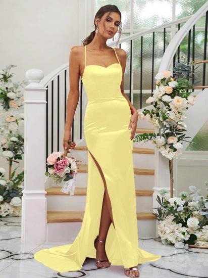 Long Sweetheart Spaghetti Straps Mermaid Evening Dresses_10