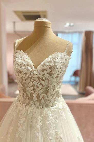 A-Line Sweetheart Sleeveless Lace Wedding Dress | Heart Neckline Wedding Dress_2