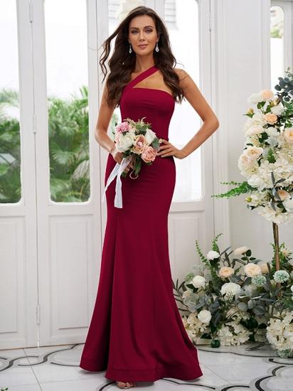 Lilac Long Mermaid Bridesmaid Dresses Simple_7