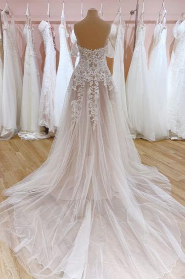 Elegant Crew Neck Illusion Mermaid Wedding Dress | Mermaid Lace Wedding Dress_2