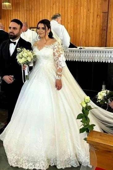 Designer A-Line Wedding Dresses with Sleeves | Lace Wedding Dresses_3