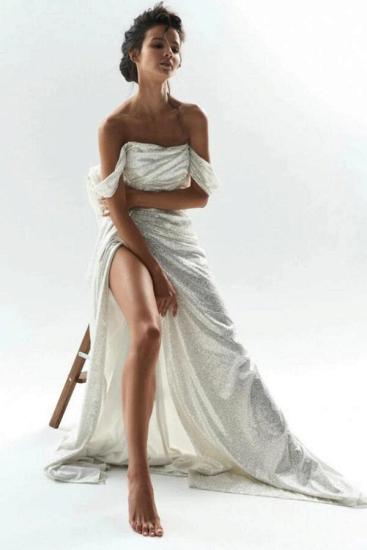 Glitter Small Mermaid Wedding Dress_9
