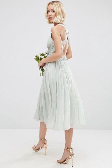 Chiffon Knee-Length V-Neck Sleeveless Bridesmaid Dresses_3