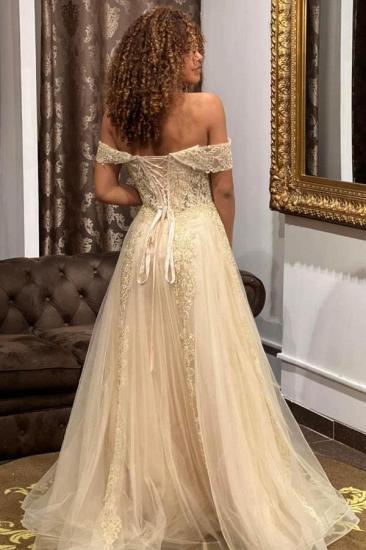 Designer Sweetheart Off Shoulder Lace Evening Dresses | Long Prom Dresses Cheap_2