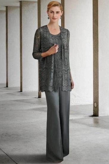 Pantsuit 3 Piece Mother of the Bride Dress Plus Size Lace Set