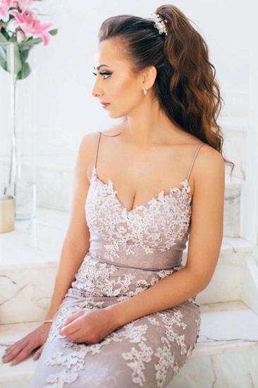 Lace Long V-Neck Mermaid Evening Dresses | Prom Dresses Online_3