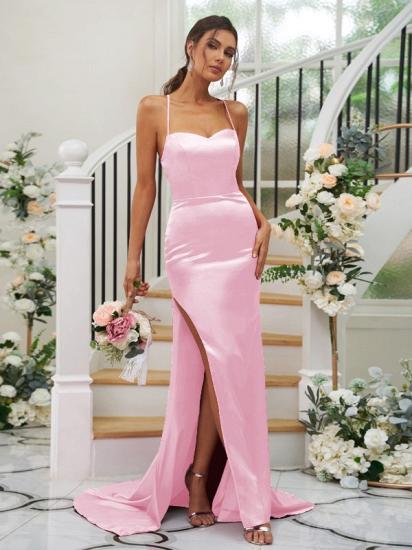 Long Sweetheart Spaghetti Straps Mermaid Evening Dresses_6