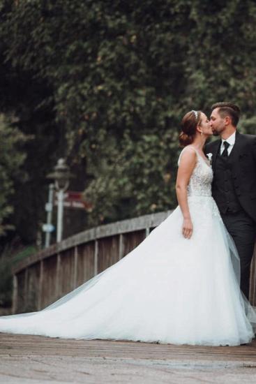 Designer A-Line Lace | Shop Wedding Dresses With Sleeves Online_3