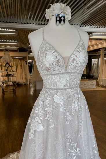Modern Wedding Dress A-line Lace Wedding Dress Online_4