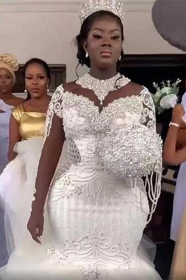 Charming Appliquéd Sweetheart Mermaid Wedding Dress with Sleeves | Mermaid Lace Wedding Dress_3