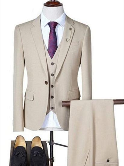 Solid Color 3-piece Suit Men | Casual Slim Men's Suit