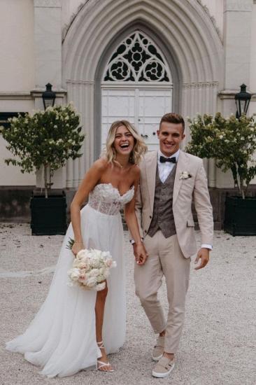 Elegant and Gorgeous A-line Sweetheart Wedding Dress | Lace Wedding Dress_3