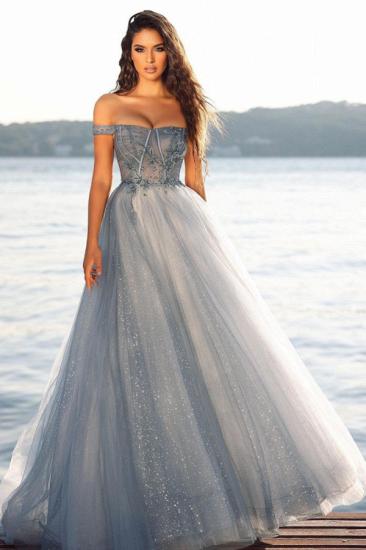 A-Line One Shoulder Sleeveless Tulle Lace Ball Gown
