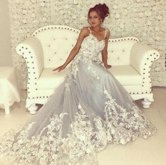 Beautiful Cheap Spaghetti Strap Lace Long Evening Dress | Evening Wear_4