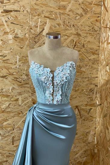 Sexy Blue Sweetheart Appliquéd Long Evening Gown | Pretty Ball Dresses_2