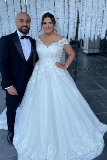 Fashion wedding dresses A line |  Lace Wedding dresses_4