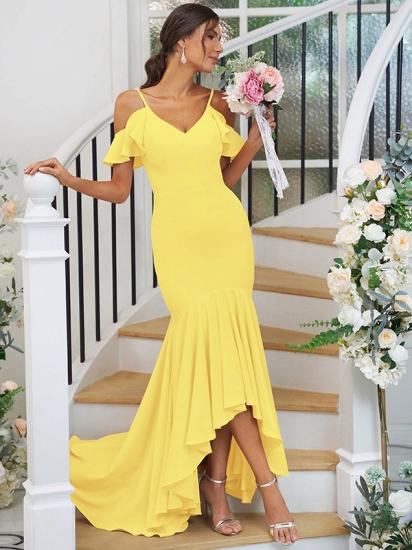Cascading Ruffles Asymmetrical Mermaid Bridesmaid Dresses_10