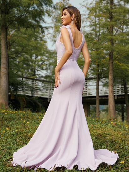 Beautiful Long Tail Width Strapless Dress Pink | Evening Prom Dresses Online_2