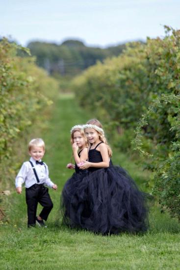 Lovely Lace Up Tulle Girl Dress