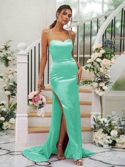 Long Sweetheart Spaghetti Straps Mermaid Evening Dresses_27