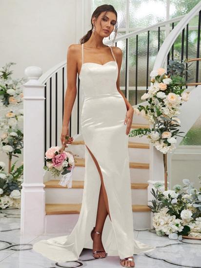 Long Sweetheart Spaghetti Straps Mermaid Evening Dresses_16