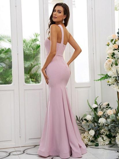 Lilac Long Mermaid Bridesmaid Dresses Simple_3