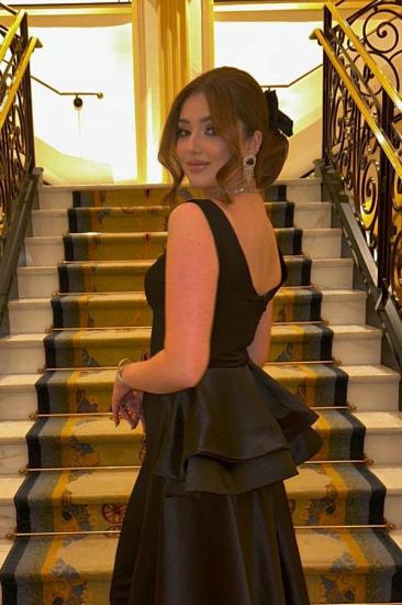 Elegant Cheap Long Black Evening Dress | Simple Prom Dress Black_3