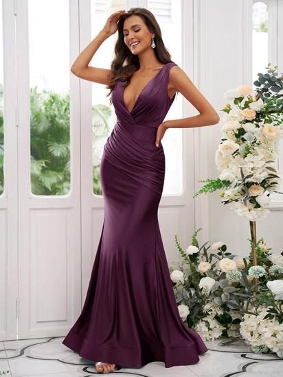 Long V-Neck Sleeveless Prom Dresses | Simple Evening Dress_14