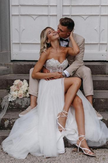Elegant and Gorgeous A-line Sweetheart Wedding Dress | Lace Wedding Dress_6